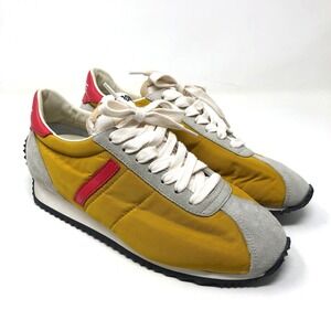 Re/Done 70s Runner Retro Sneaker Womens 37 6.5 Mustard Yellow Comfort Lace Up